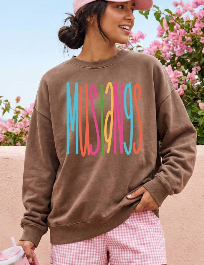 Mustangs lettering bright DTF Transfer