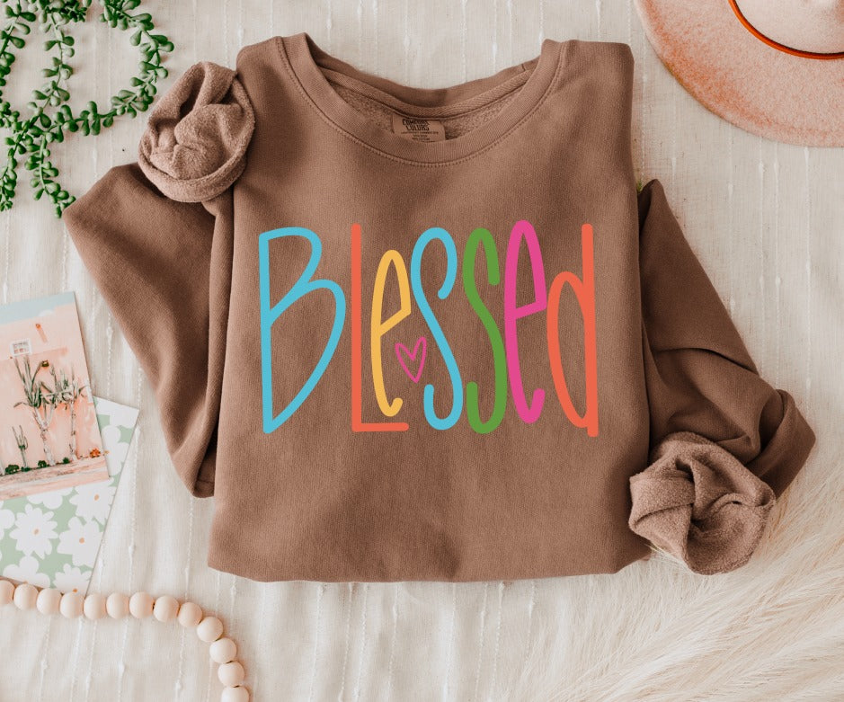 Blessed lettering bright DTF Transfer Design