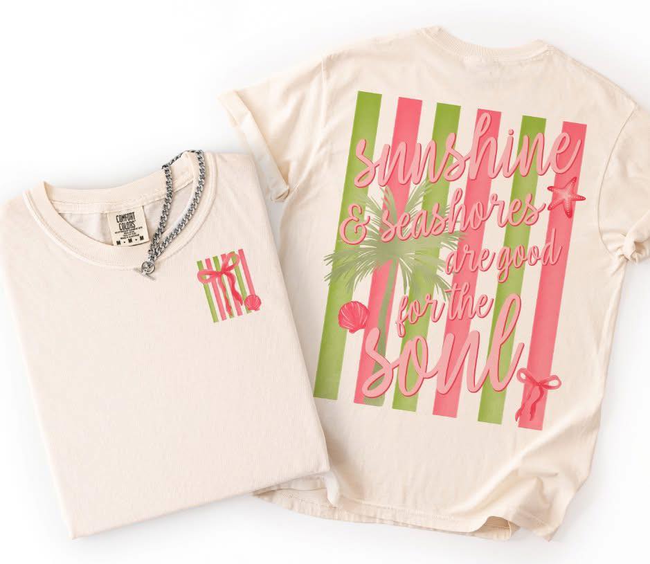 Sunshine and Seashores are good for the soul with pocket DTF Transfer Design