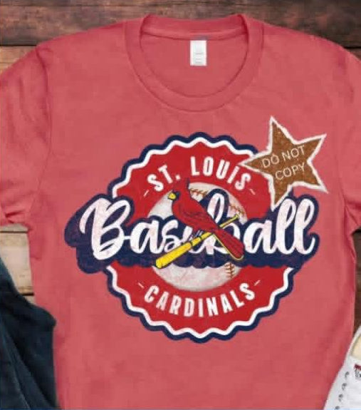 St. Louis Cardinals retro DTF Transfer Design