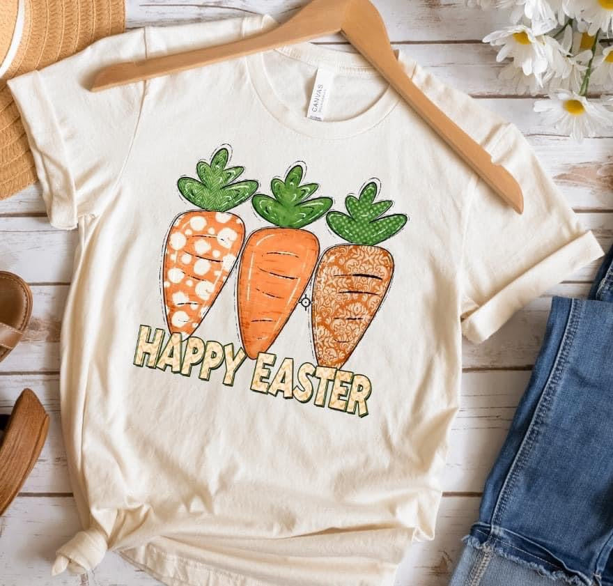 Happy Easter, carrots DTF Transfer Design