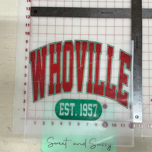 Whoville Est. 1957 DTF Transfer Design