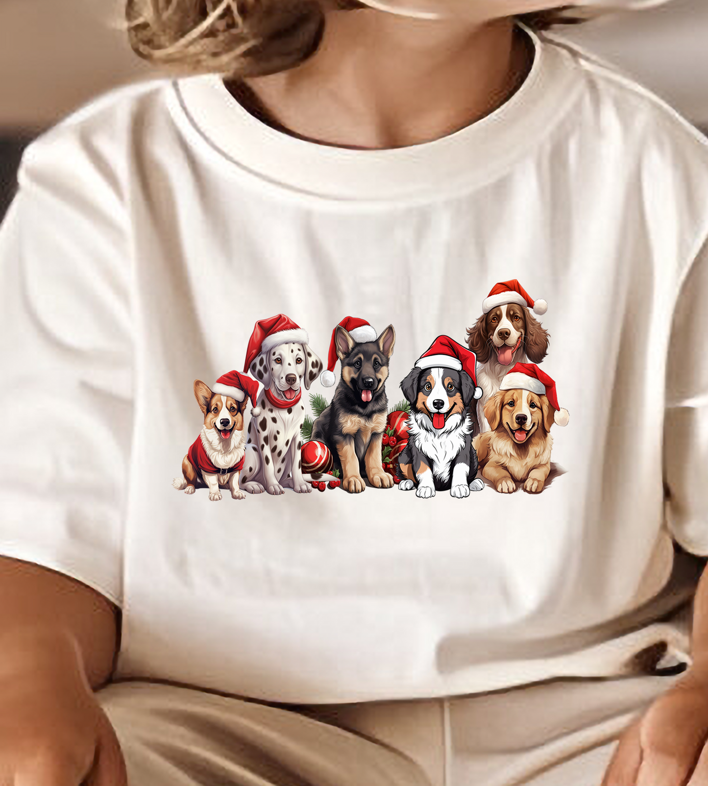 Christmas Dogs DTF Transfer Design