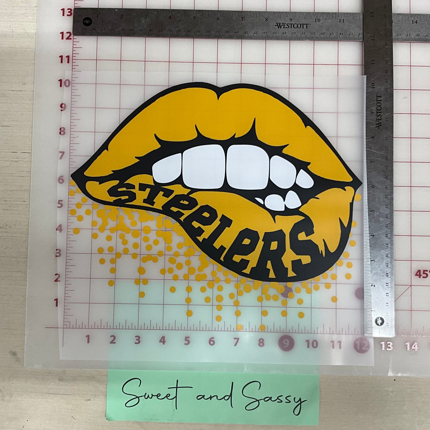 Steelers Lips DTF Transfer Design