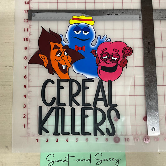 Cereal Killers DTF Transfer Design