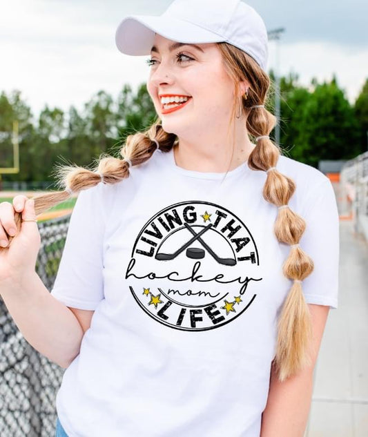 Living that hockey mom life DTF Transfer Design