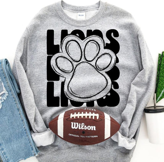 Lions DTF Transfer Design