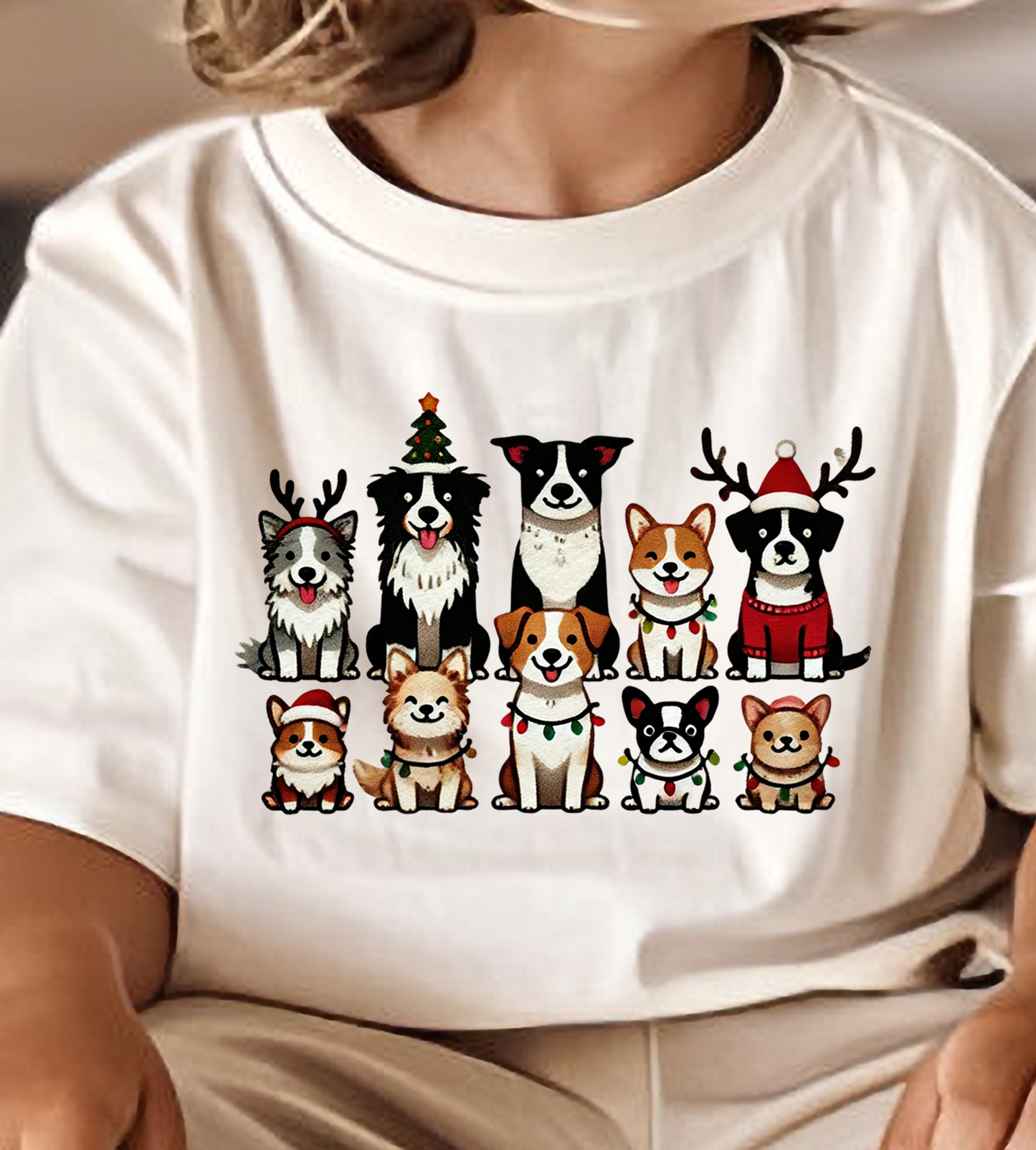 Christmas Dogs Sweatshirt DTF Transfer Design