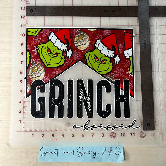 Grinch Obsessed DTF Transfer Design