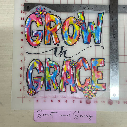 Grow in Grace DTF Transfer Design