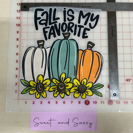 "Fall is my Favorite" DTF Transfer Design