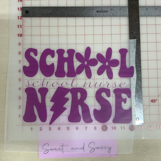 School nurse DTF Transfer Design