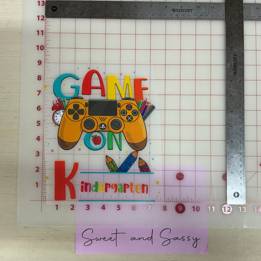 Game On Kindergarten DTF Transfer Design