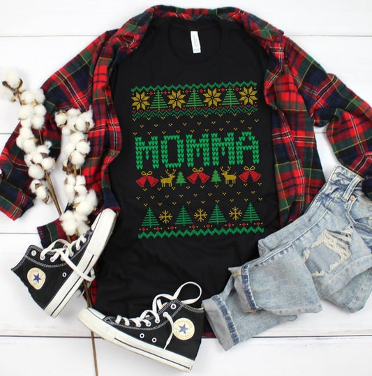 Momma Christmas DTF Transfer Design