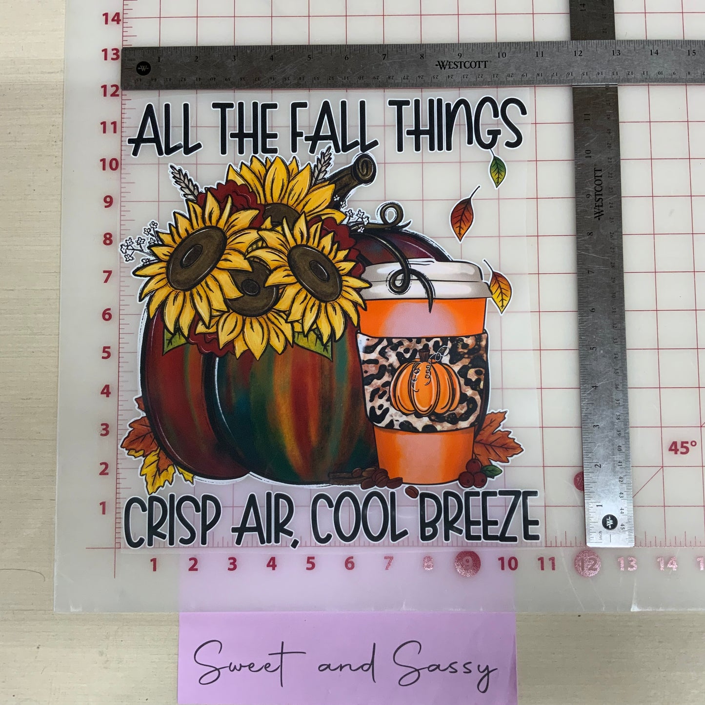 All the Fall Things DTF Transfer Design