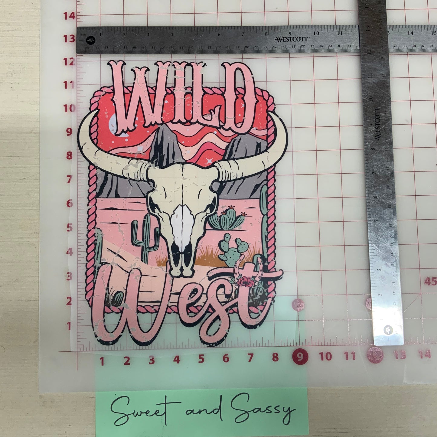 Wild West Pink DTF Transfer Design