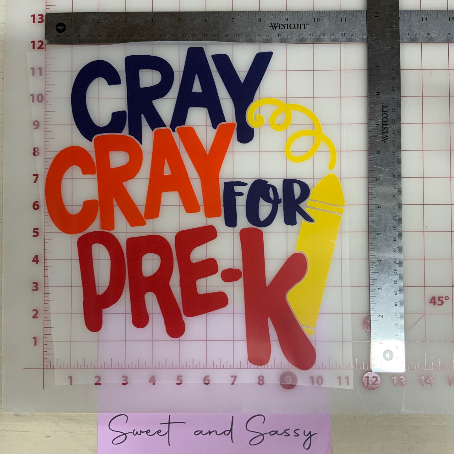 Cray, cray for Pre K crayon DTF Transfer Design