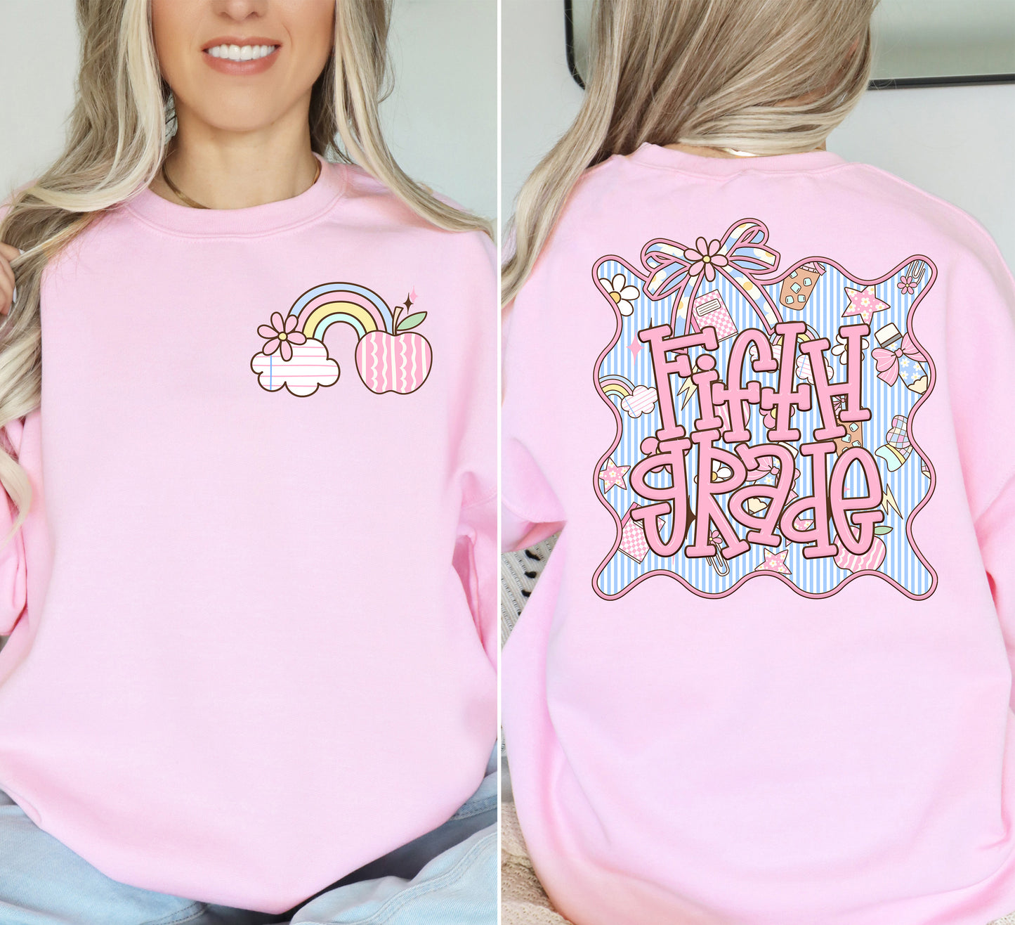 Seersucker Grade Framed DTF Transfer Design includes pocket