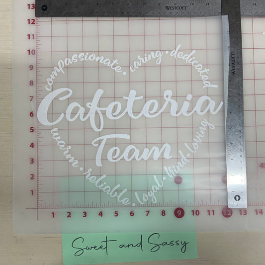 Cafeteria Team DTF Transfer Design