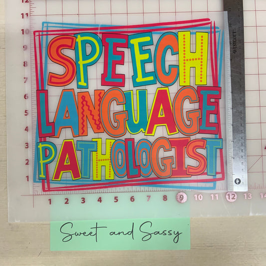 Speech Language Pathologist DTF Transfer Design