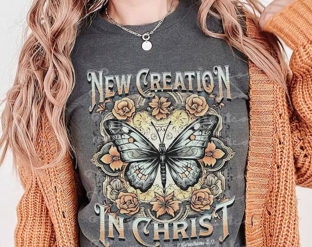 New Creation in Christ DTF Transfer Design