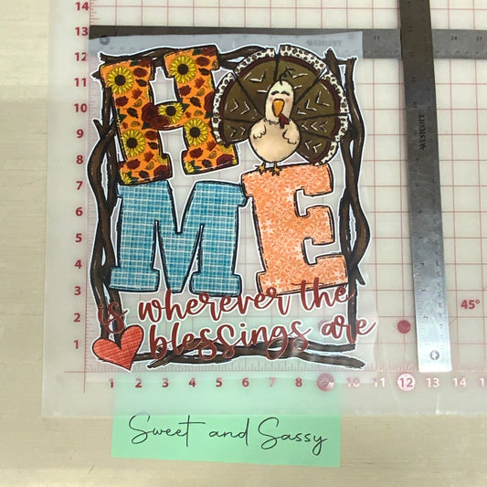 Home is wherever the Blessings are DTF Transfer Design