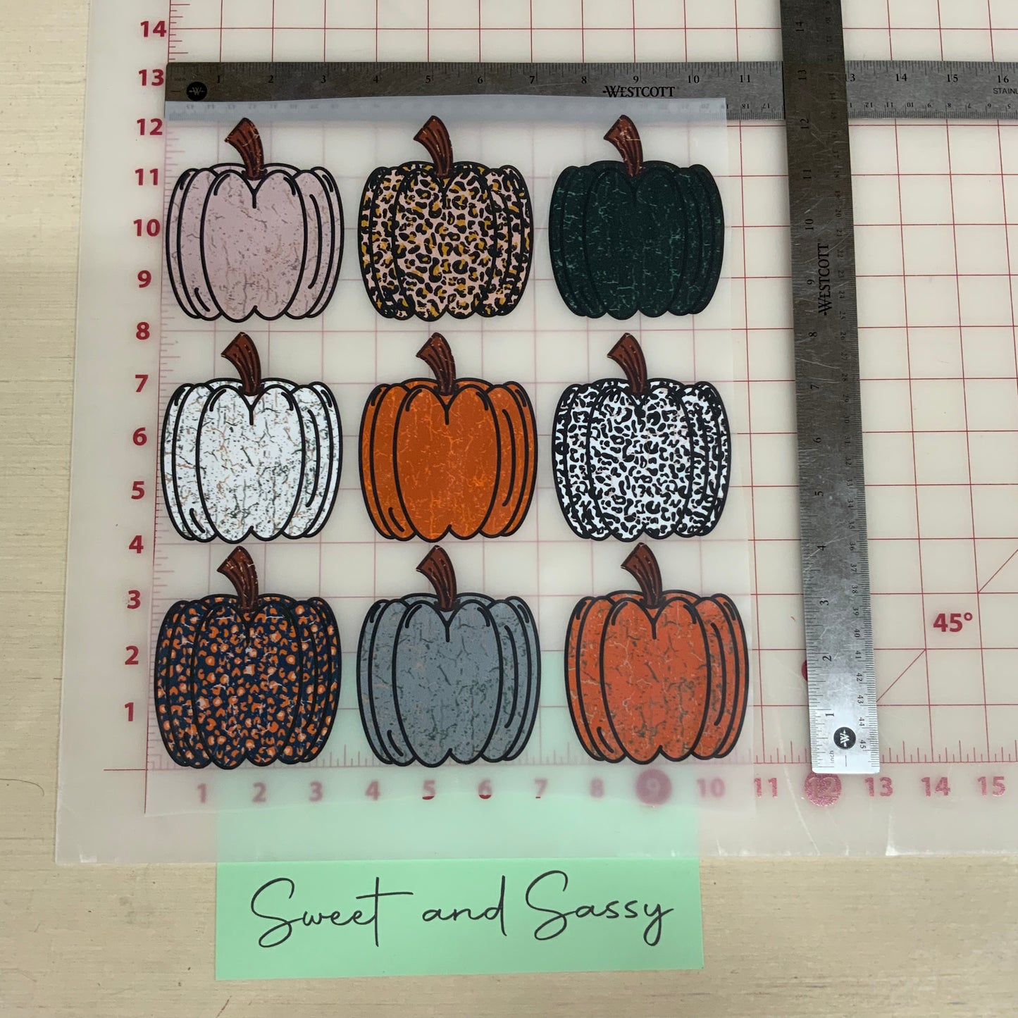 Pumpkins animal print DTF Transfer Design