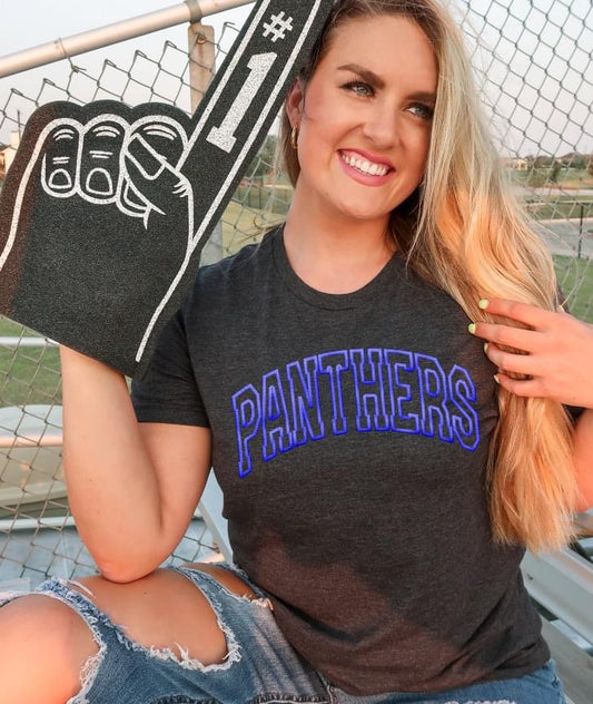 Panthers Blue DTF Transfer Design
