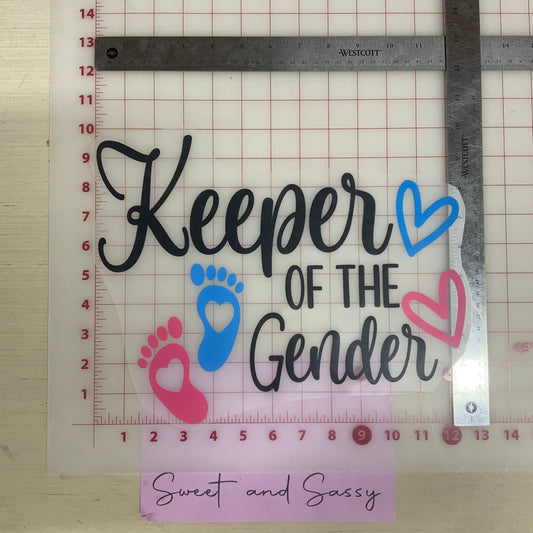 Keeper of the Gender DTF Transfer Design