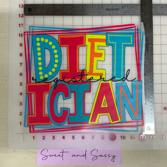 Registered Dietician DTF Transfer Design