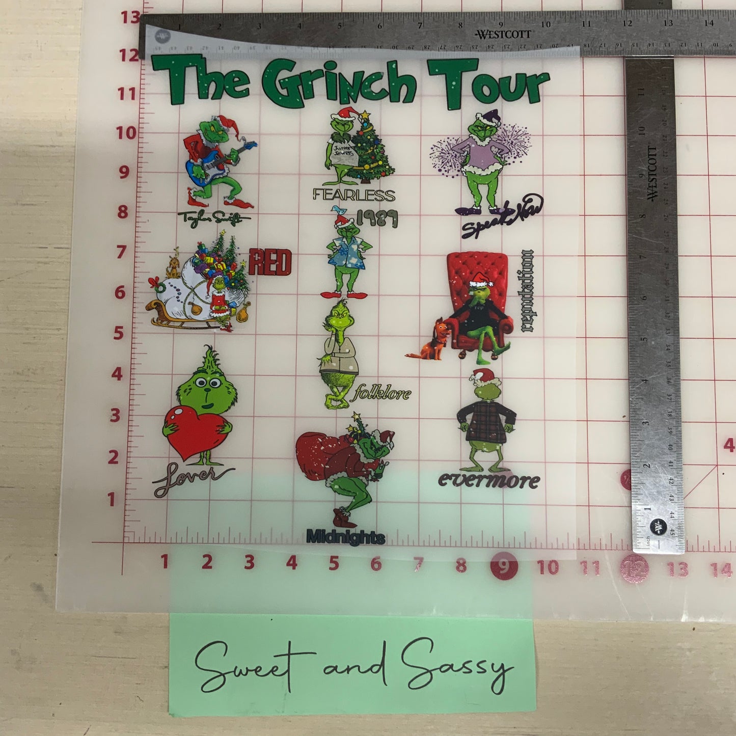 The Grinch Tour DTF Transfer Design