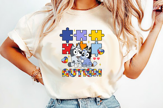 AUTISM BLUEY_ DTF Transfer Design