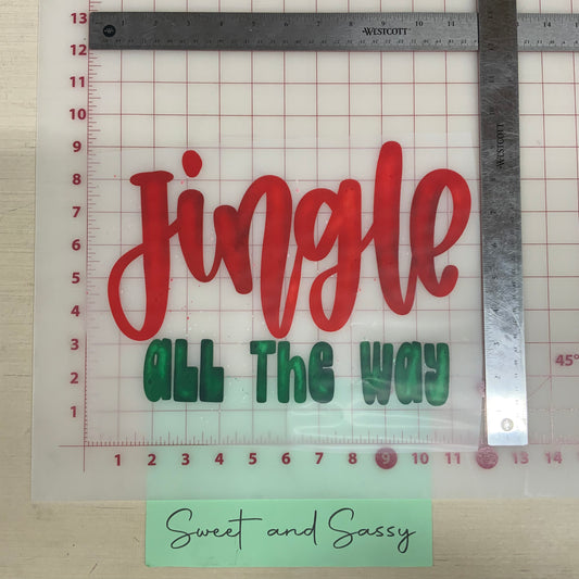 Jingle all the Way DTF Transfer Design