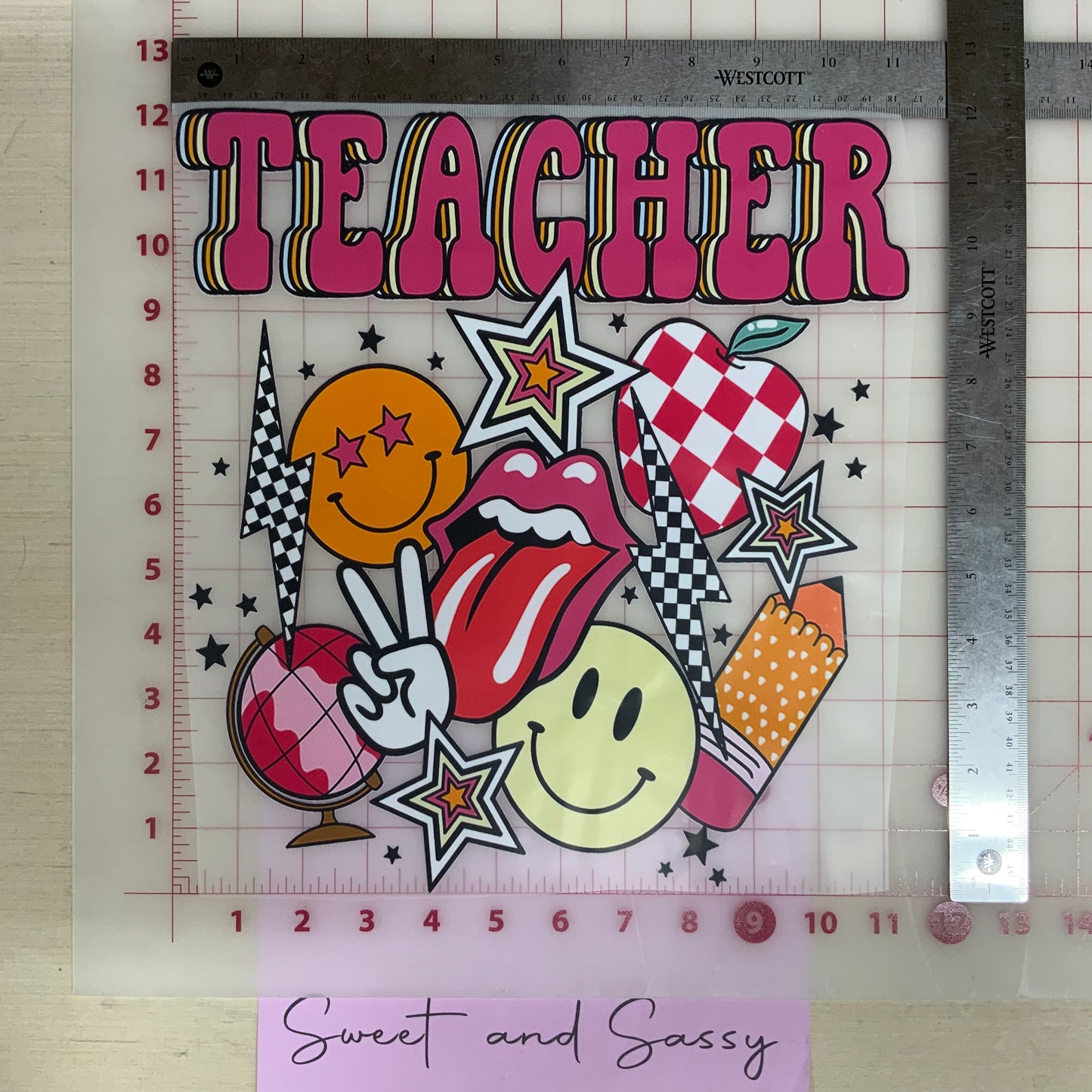 Teacher Retro DTF Transfer Design