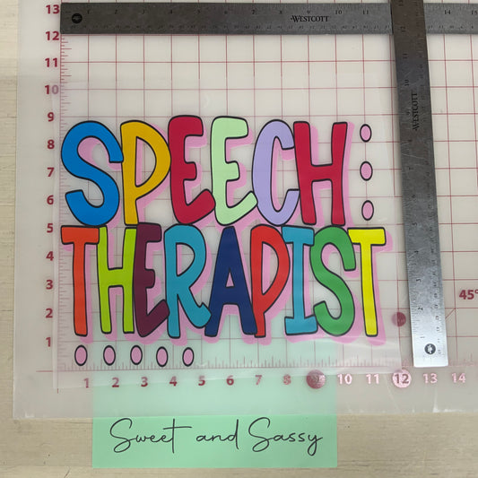 Speech Therapist DTF Transfer Design