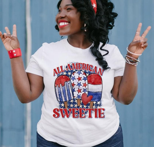 All American Sweetie DTF Transfer Design Bev