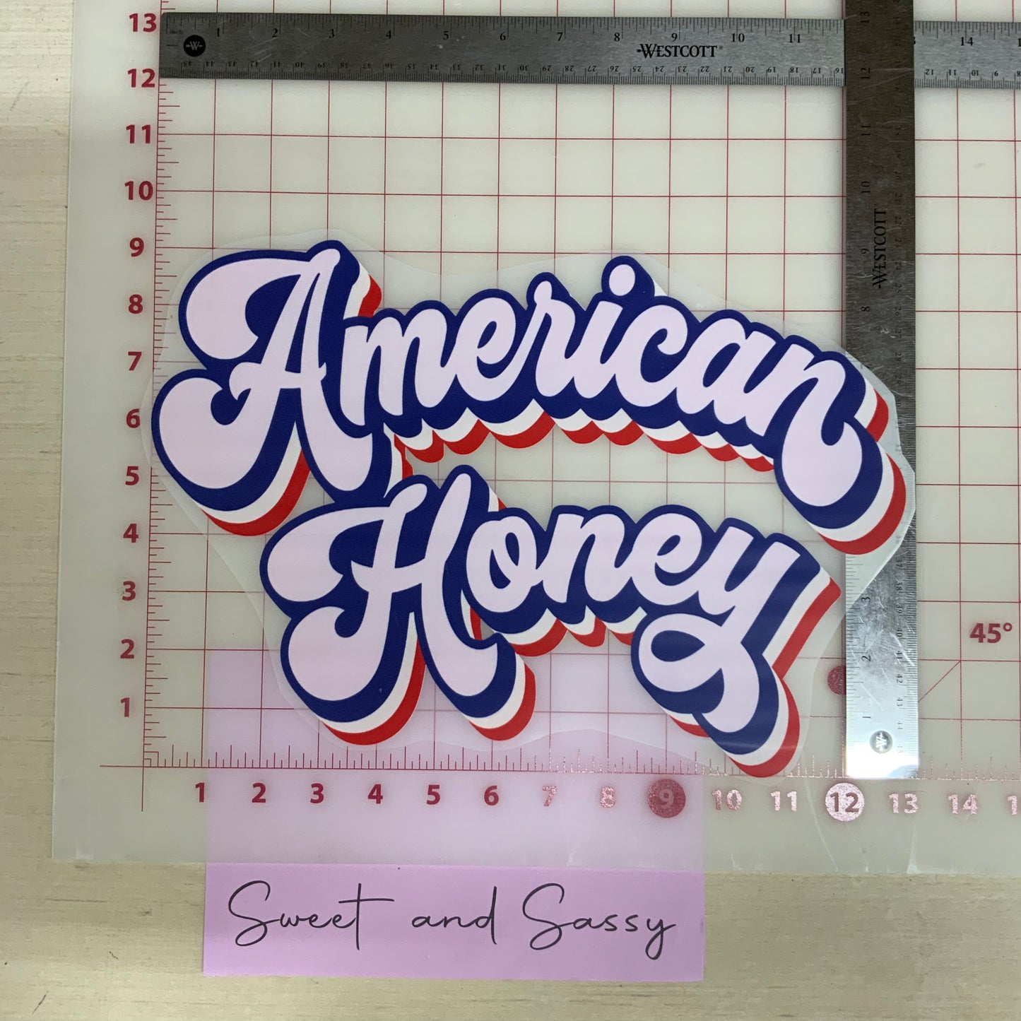 American honey DTF Transfer Design