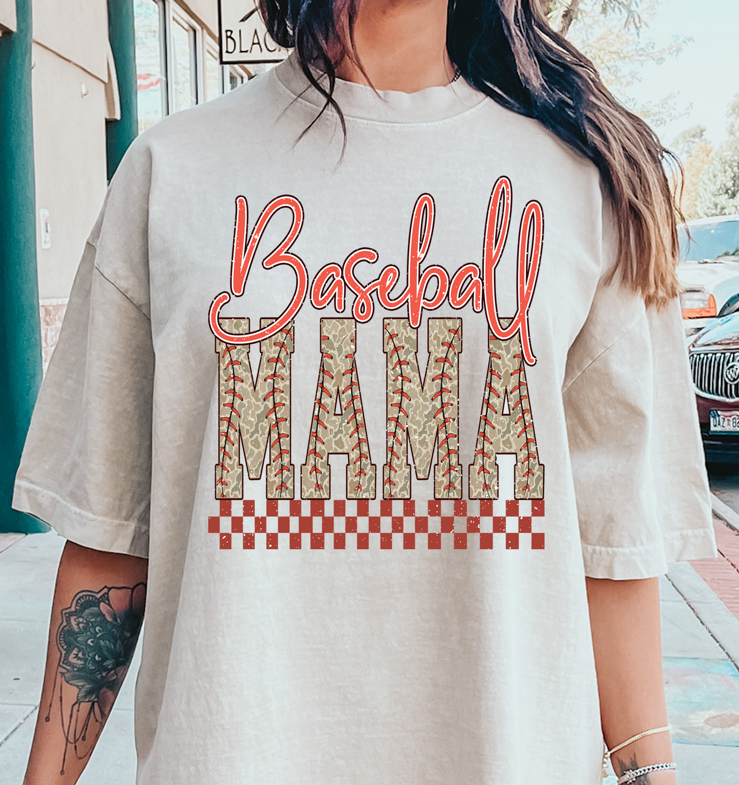 BASEBALL MAMA Camo  DTF Transfer Design