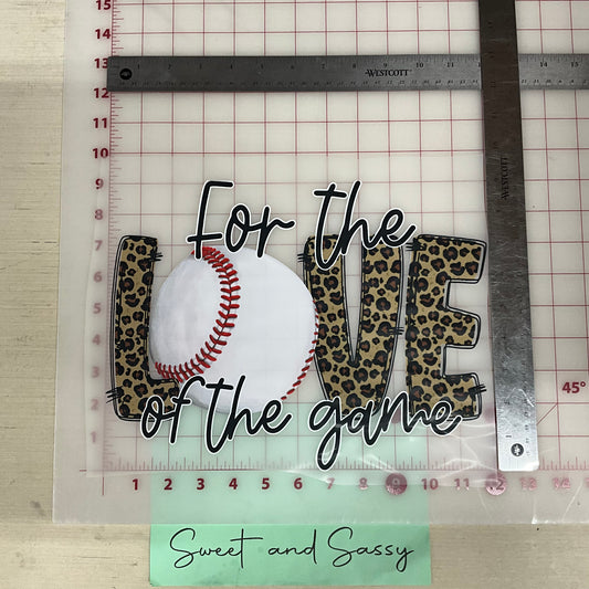 For The Love Of TheGame Leopard DTF Transfer Design