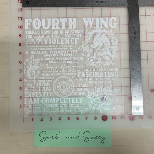 Fourth Wing Dragon DTF Transfer Design