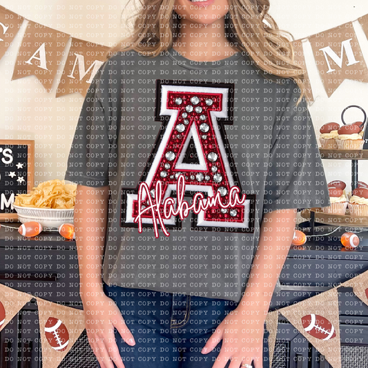 Alabama Bejewelled DTF Transfer Design