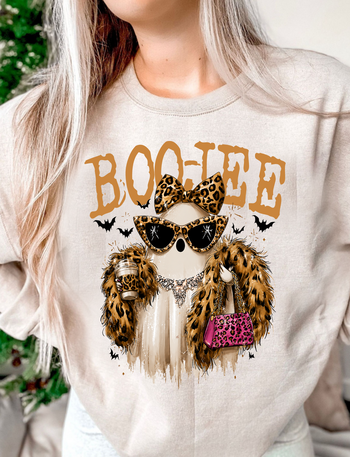 BOOJEE ghost with glam DTF Transfer Design