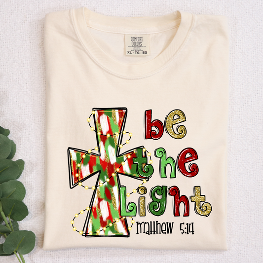 Be the Light watercolor cross DTF Transfer Design