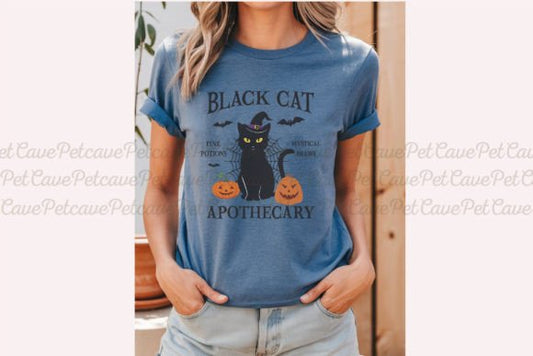 Black Cat Apothecary DTF Transfer Design