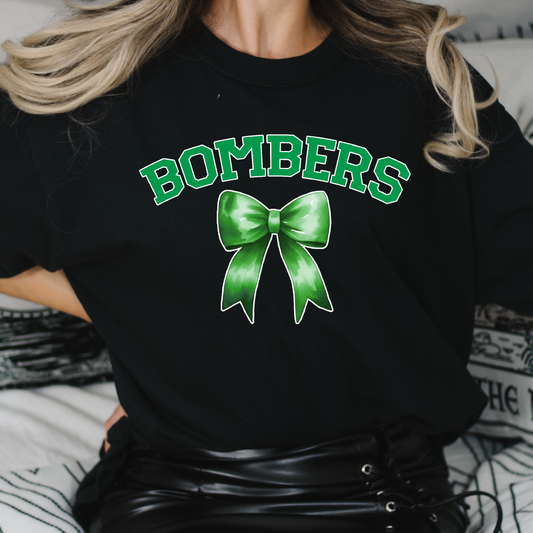 Bombers Green Bow DTF Transfer Design