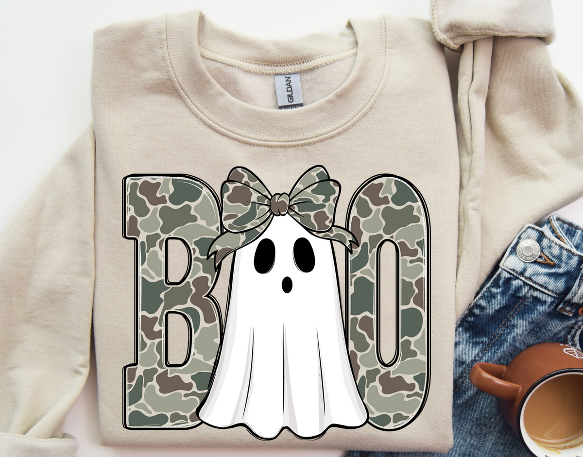 Boo Camo girl DTF Transfer Design