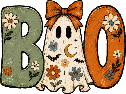 Boo Girl mock  DTF Transfer Design