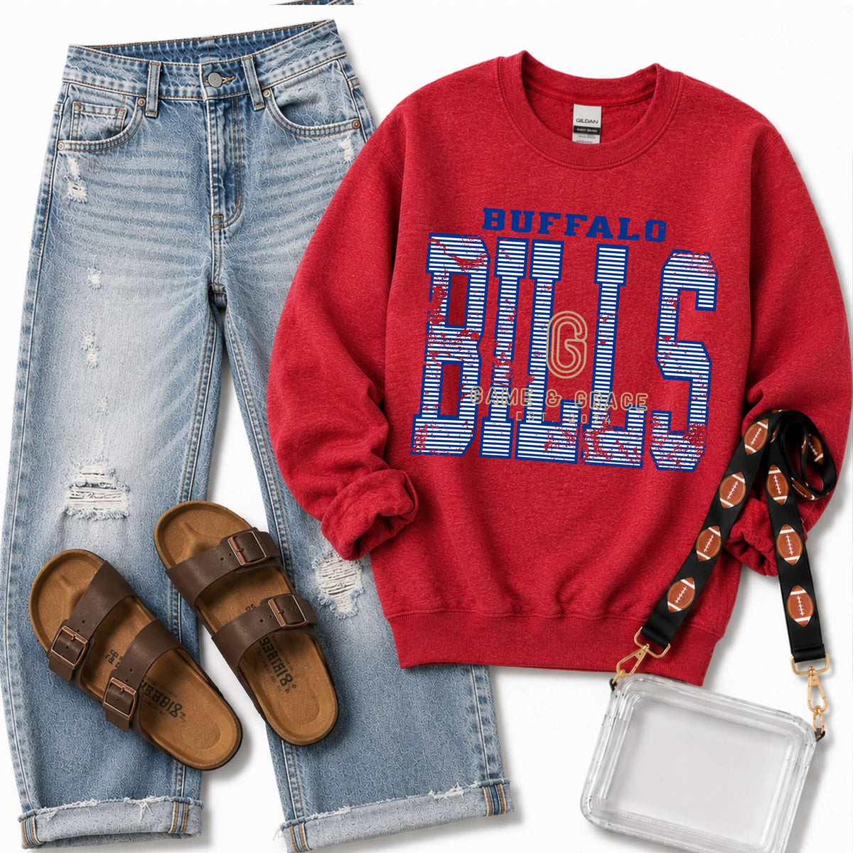 Mascot Football Stripes DTF Transfer