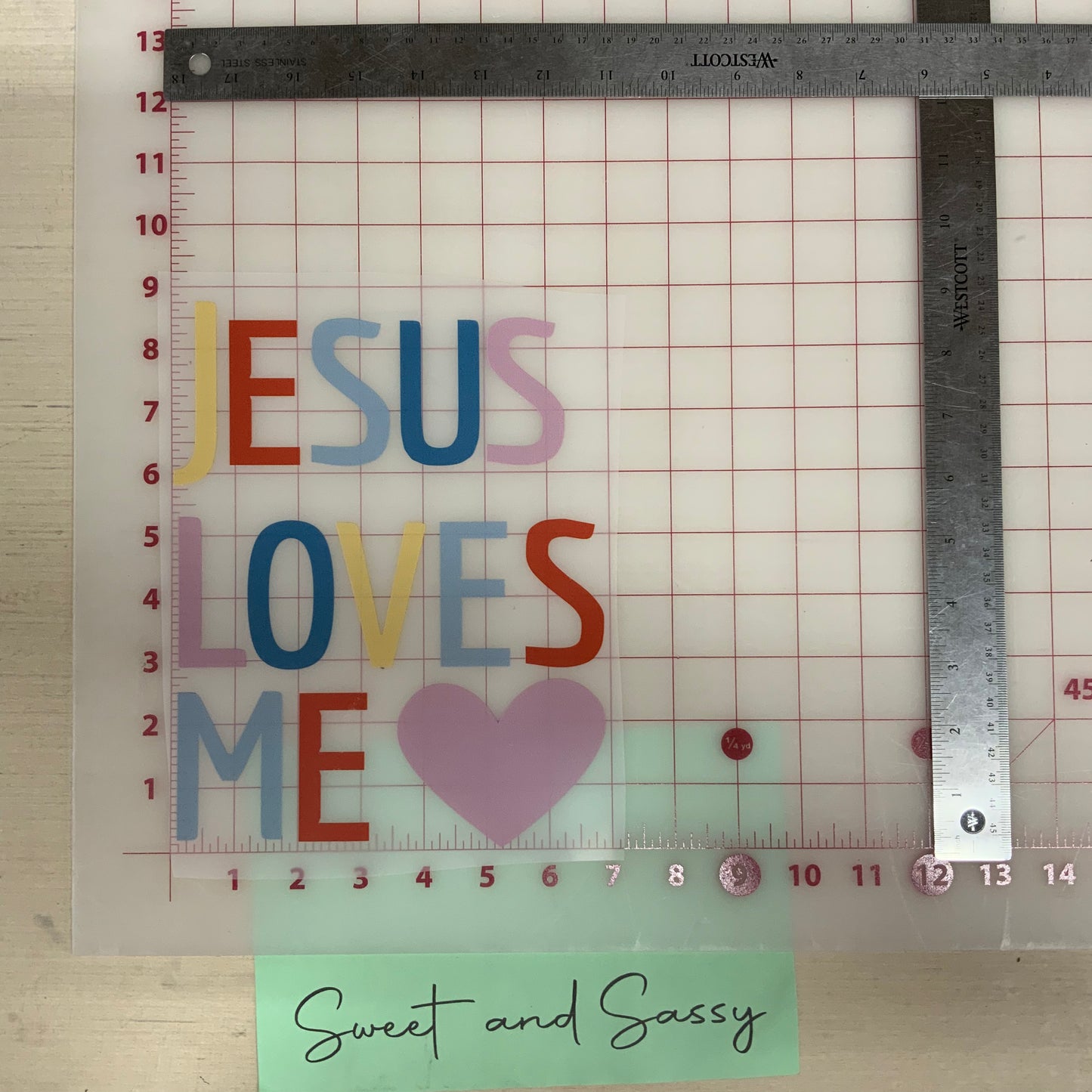Jesus Loves Me DTF Transfer Design