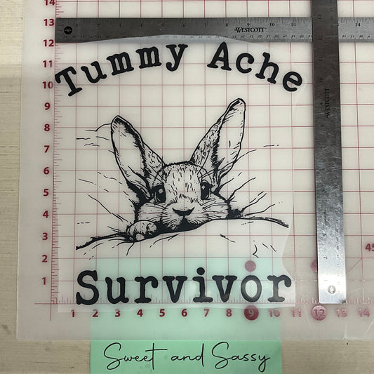 Tummy Ache Survivor DTF Transfer Design